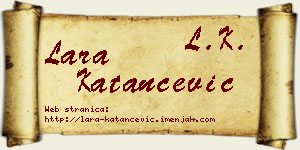 Lara Katančević vizit kartica
